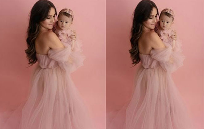 Dulce María e a filha Maria Paula esbanjam fofurice nos cliques