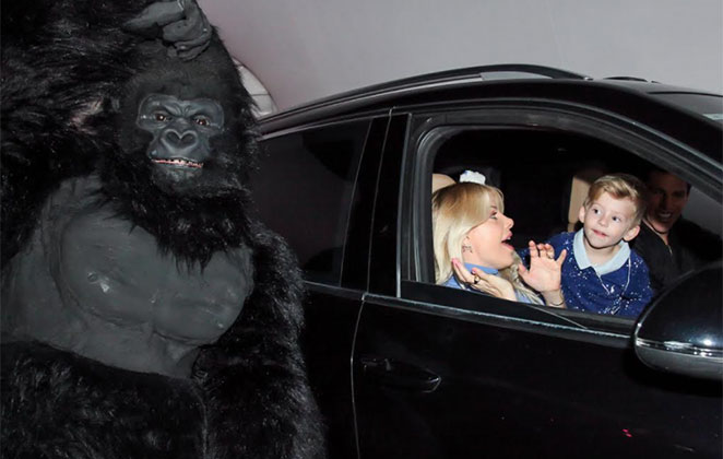 Enrico ficou impactado com o gorila gigante