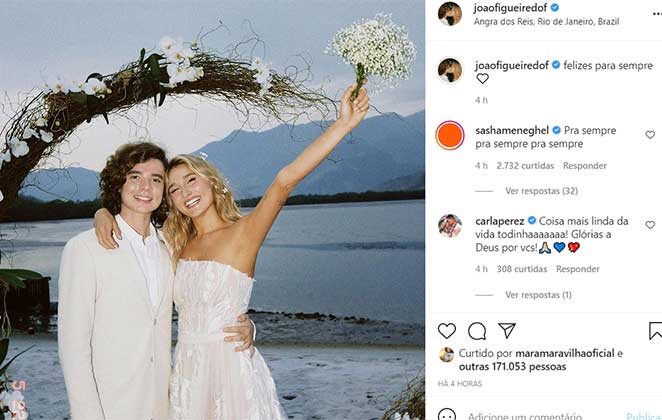 Foto do casamento de João Figueiredo e Sasha