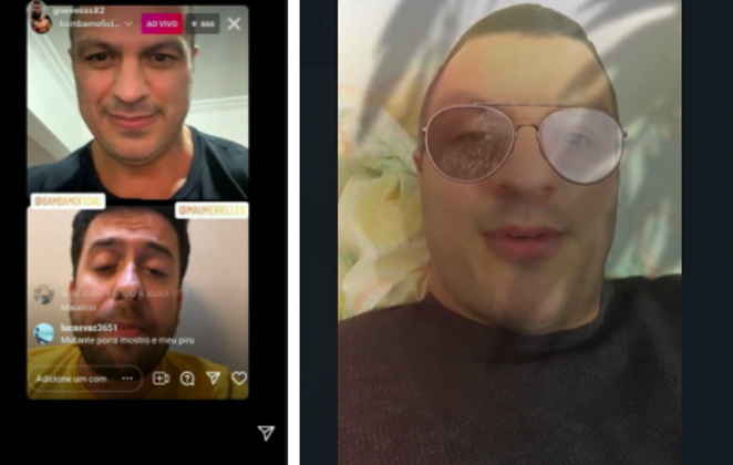 Bambam comanda lives durante a exibição do BBB1