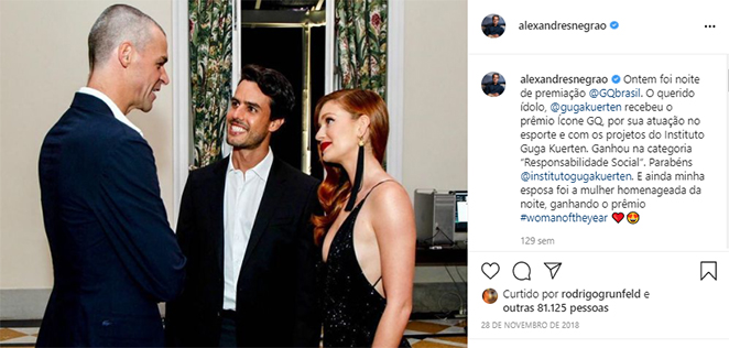 Marina Ruy Barbosa e Alexandre Negrão ainda mantêm posts juntos nas redes sociais