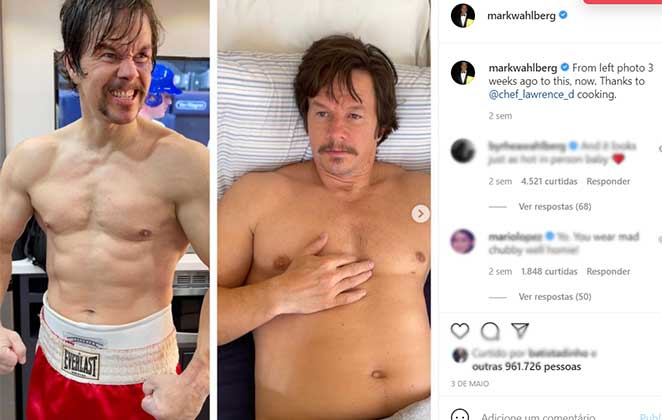 Mark Wahlberg engorda por conta de novo personagem