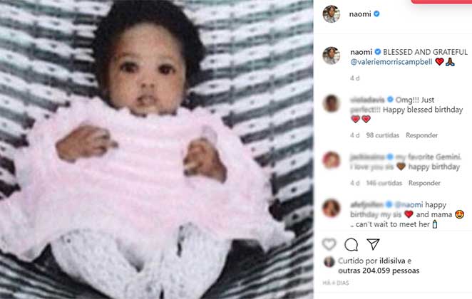Naomi Campbell mostra a filha: muita fofura!