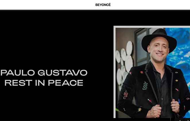 Homenagem de Beyoncé a Paulo Gustavo