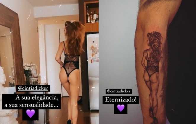 Pedro Scooby revelou tatuagem sensual que fez de Cintia Dicker
