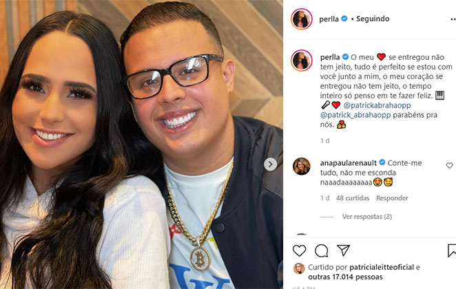 Perlla fala de seu novo amor em post