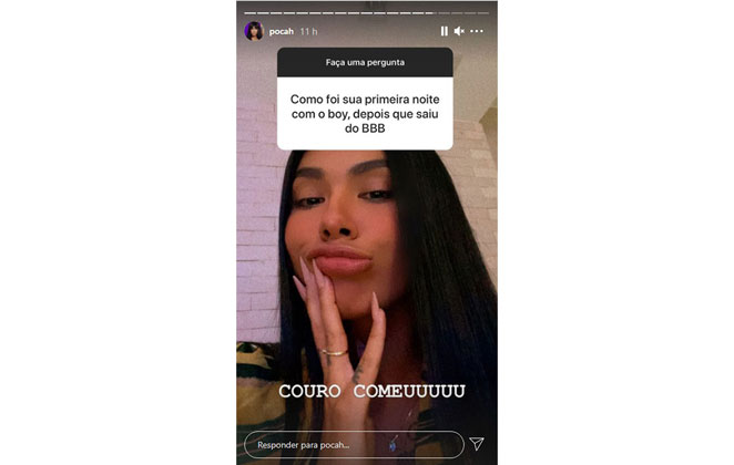 Pocah confessa que a primeira noite com Ronan após o BBB21 foi caliente