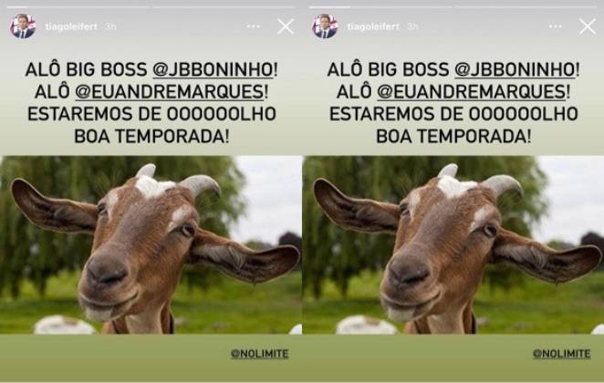 Tiago Leifert deseja boa sorte a André Marques em No Limite