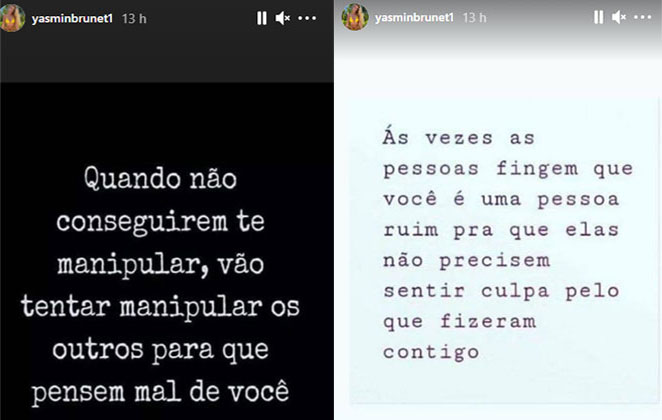 A filha de Luiza Brunet se manifestou em sua rede social