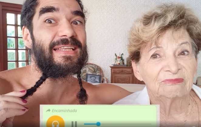 Caio Blat e sua avó Janete