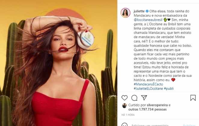 Publicação de Juliette Freire