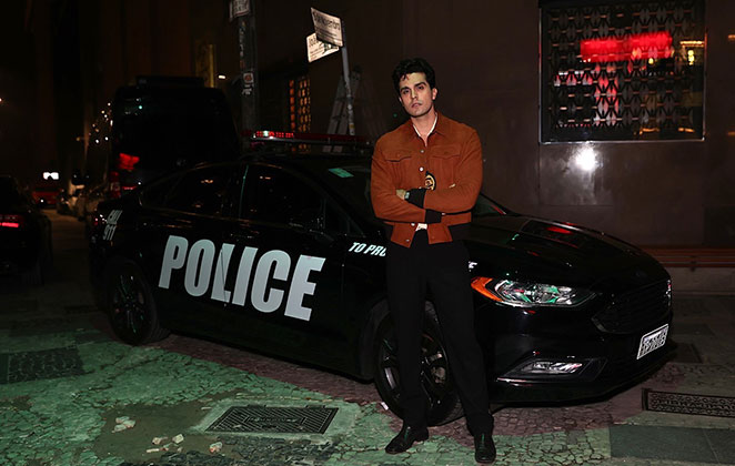 Luan Santana gravando para o clipe de Morena