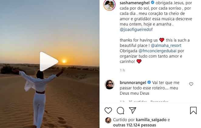 Post de Sasha Meneghel