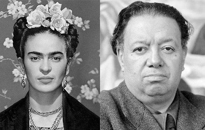 Pintores Diego Rivera e Frida Kahlo