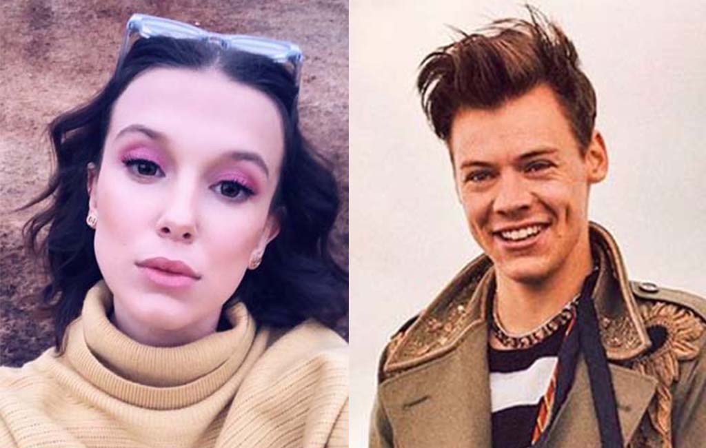 Millie Bobby Brown e Harry Styles interagem durante show OFuxico