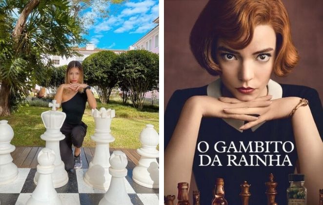 O gambito do Brasil! Vitória Strada recria pose da famosa série - OFuxico