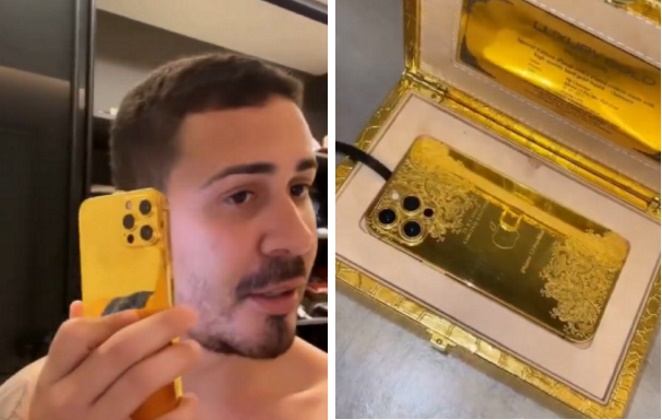 Carlinhos Maia ganha celular de ouro de mais de R$ 120 mil - O Fuxico