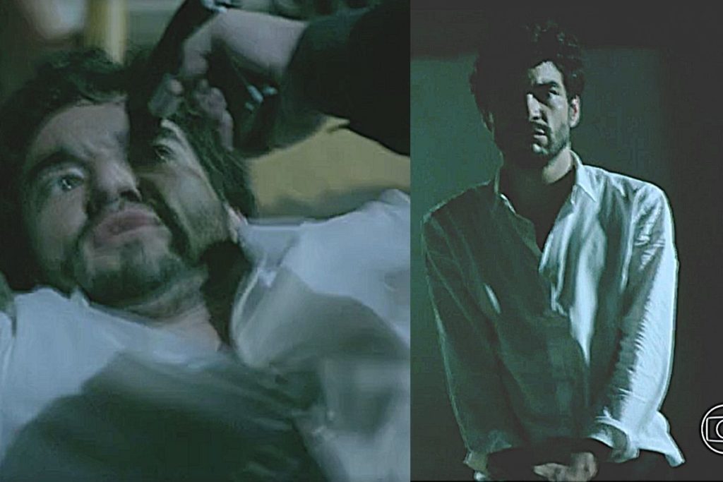 José Pedro (Caio Blat) sequestra Cristina (Leandra Leal) em Império