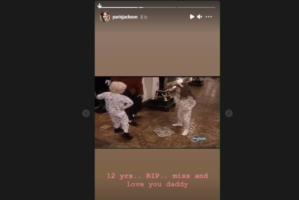 stories paris jackson homenageando michael jackson pelos doze anos de sua morte