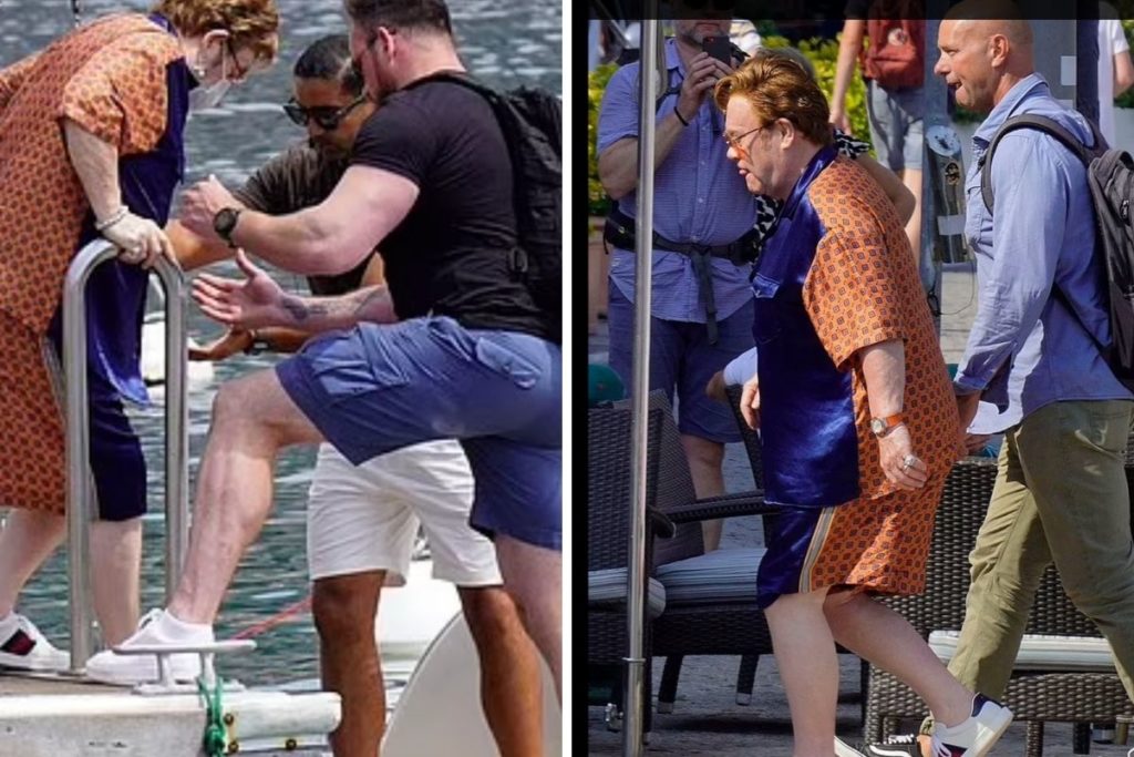 Elton John estreia cabelo ruivo em passeio de iate (5)