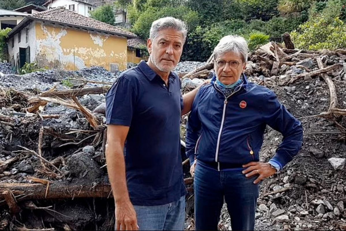 George Clooney ajuda vítimas das enchentes na Itália