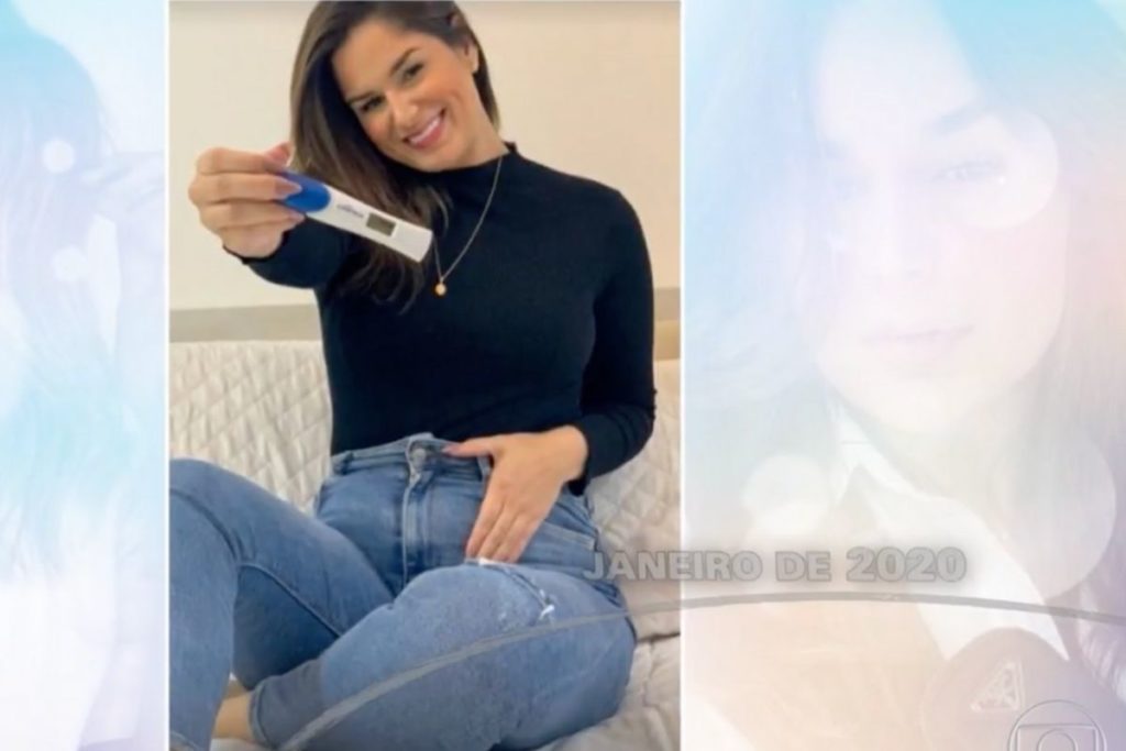 Pamella Holanda quando descobriu que estava grávida