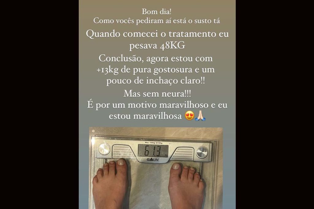 Bárbara Evans conta que já engordou 13kg no processo de fertilização in vitro