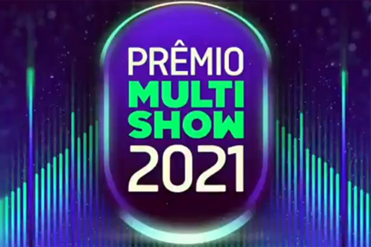 Microfone lilás do Prêmio Multishow 2021