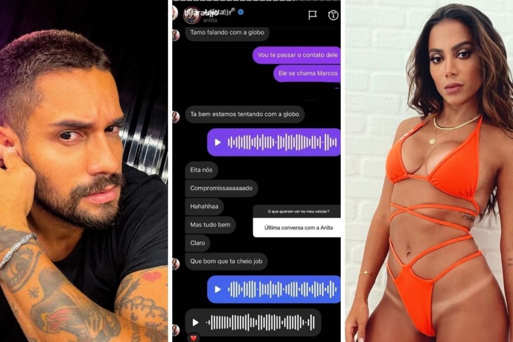 Bil Araújo mostra conversa com Anitta em aplicativo de mensagem