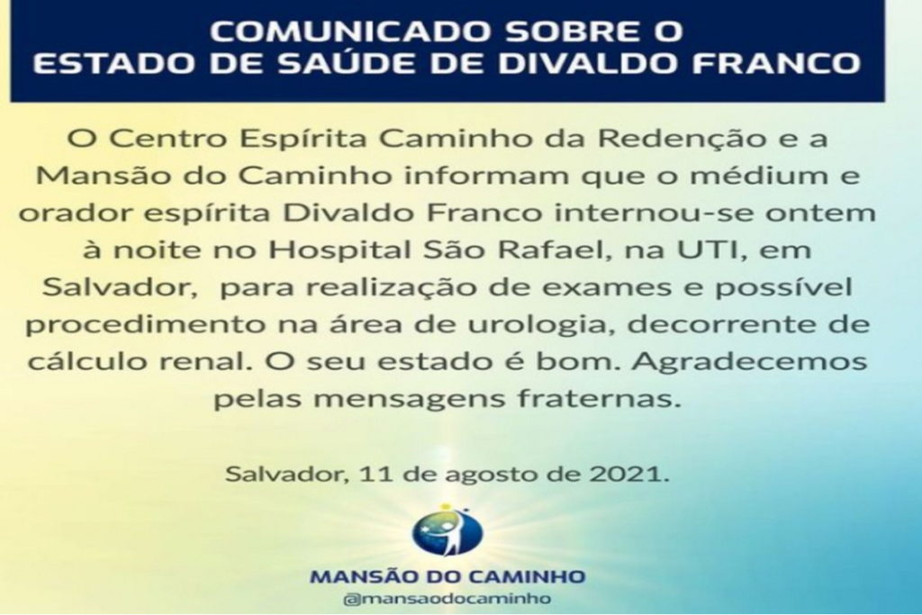 comunicado divaldo franco