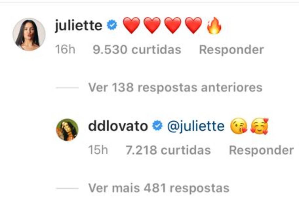 juliette-e-demi-lovato-nos-comentarios