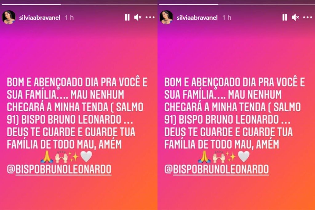 Post de Silvinha Abravanel, com parte do Salmo 91