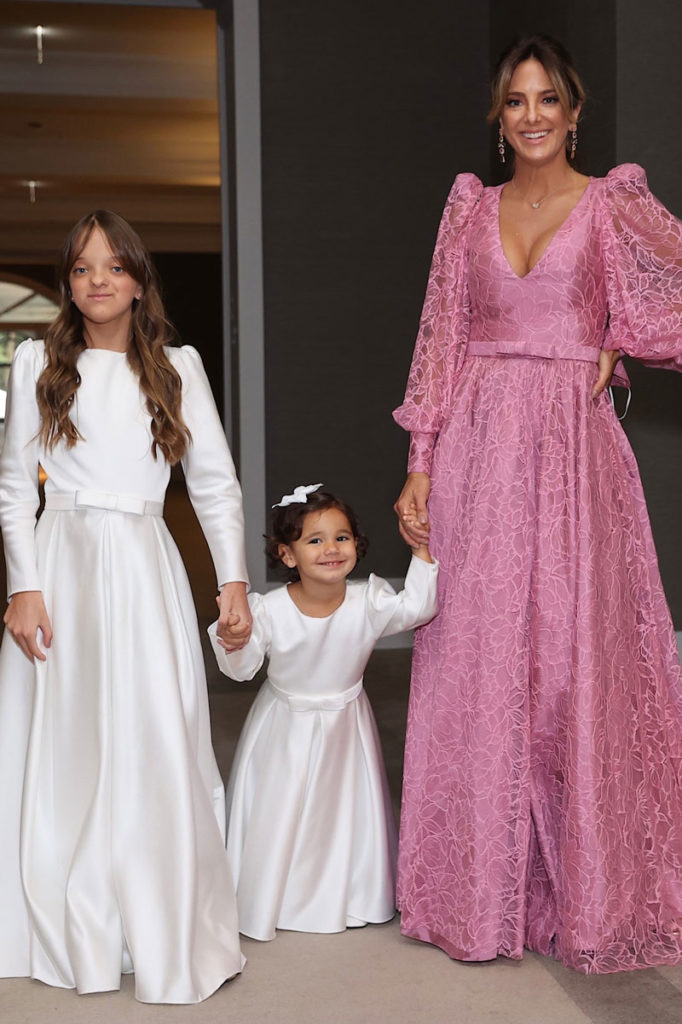 Rafaella Justus, Manuella e Ticiane Pinheiro no casamento de Jô Pinheiro e Eduardo Nunes