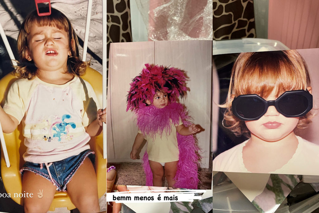 Sasha Meneghel relembra cliques da infância