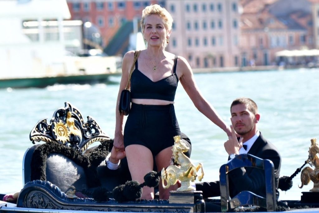 Sharon Stone em ensaio em Veneza