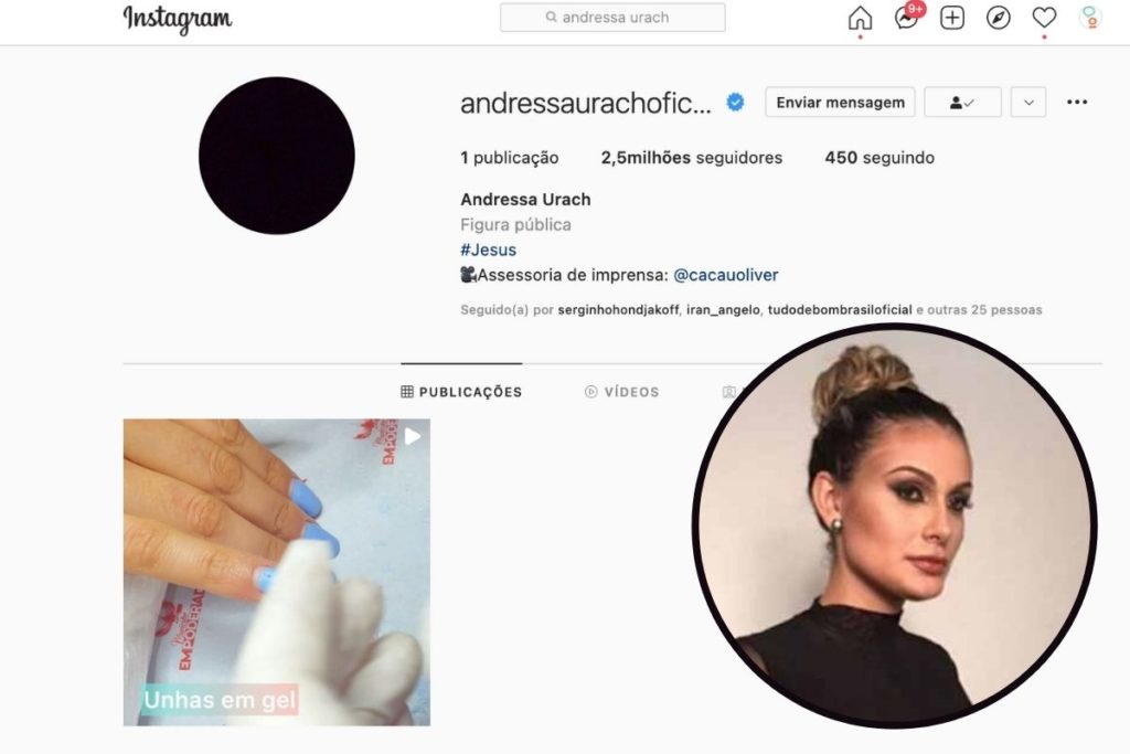 Andressa Urach exclui todas as fotos de seu Instagram