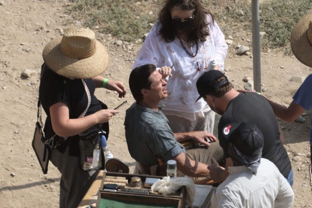 Brad Pitt filma cenas para o novo longa ‘Babylon', em San Pedro 