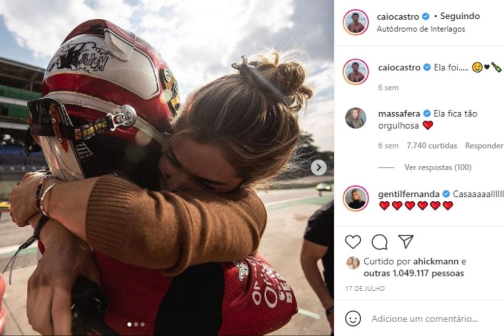 Grazi Massafera e Caio Castro em foto no Instagram