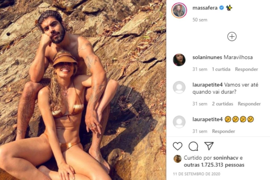 Grazi Massafera e Caio Castro em foto no Instagram