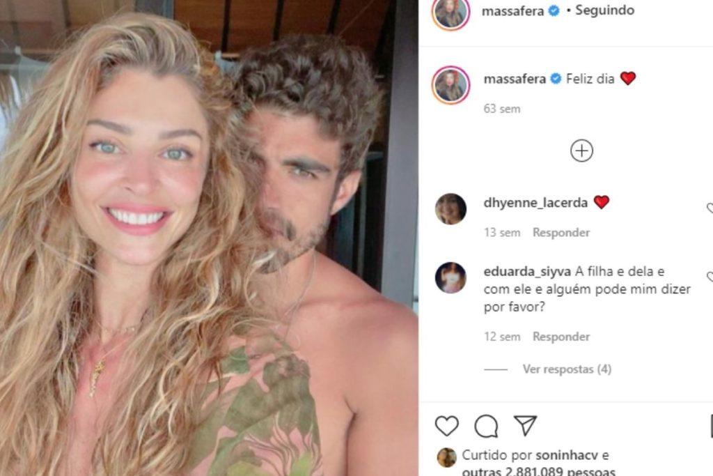Grazi Massafera e Caio Castro em foto no Instagram