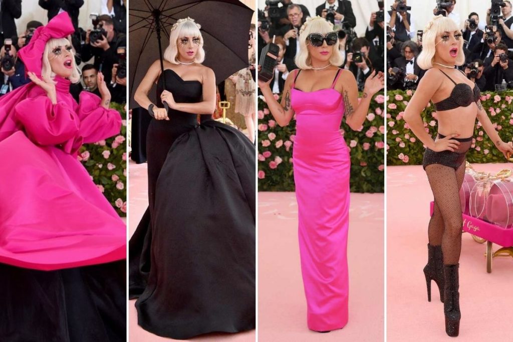 Lady Gaga e seu look em quatro etapas no Met Gala de 2019