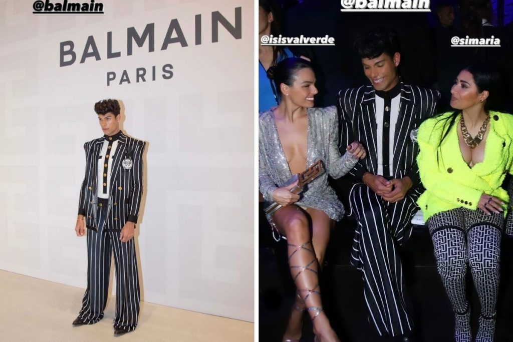 Lucas Castellani na primeira fila da Paris Fashion Week