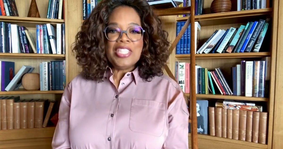 Oprah Winfrey na biblioteca, print