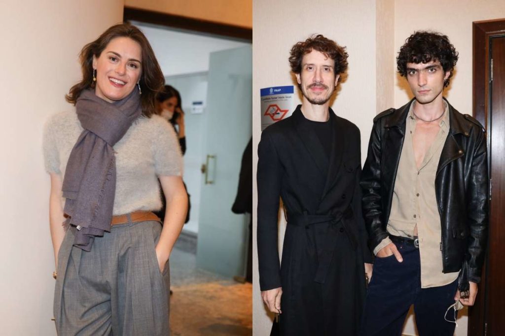 Alessandra Maestrini e Theodoro Cochrane na estreia de Barbara