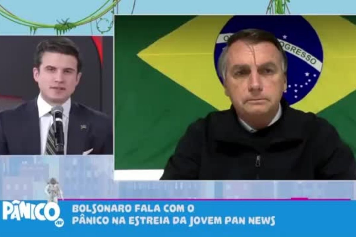 Bolsonaro e André Marinho na Jovem Pan News