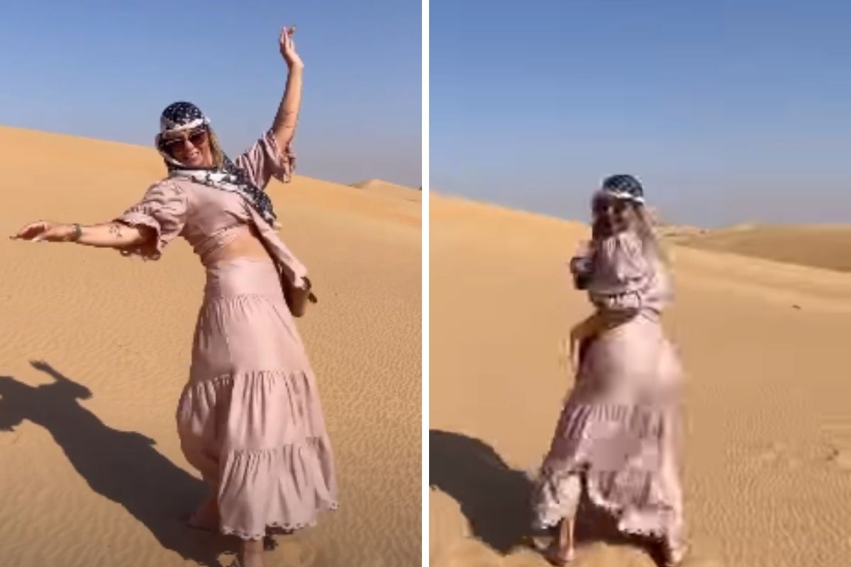 Carla Perez dançando É o Tchan em Dubai