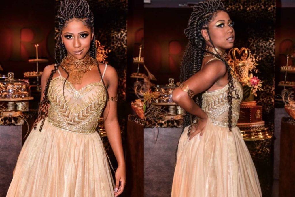 Ex-The Voice Kids se inspira na África para festa de 15 anos