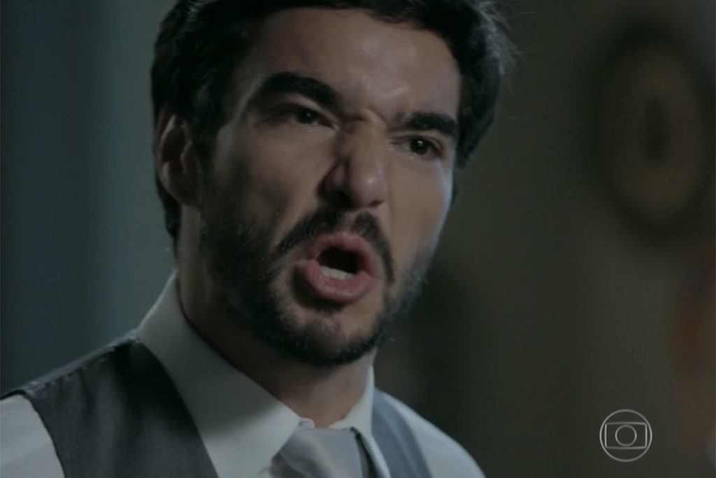 José Pedro (Caio Blat) discute com Silviano em Império