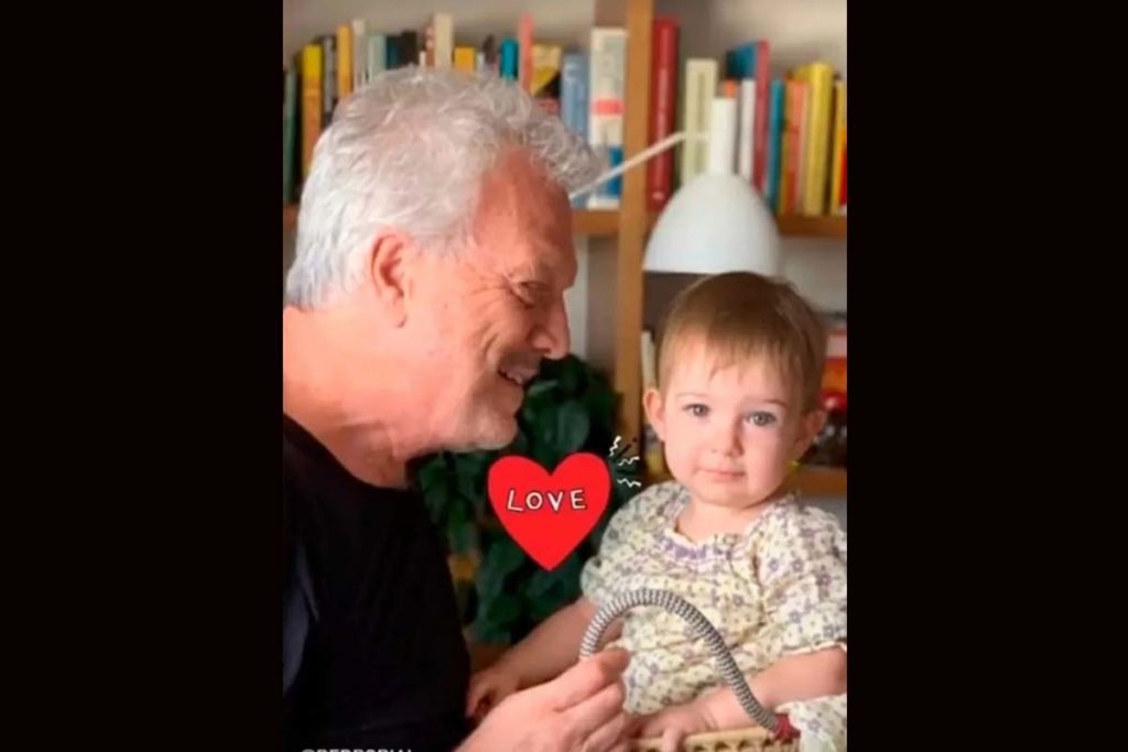Pedro Bial com a filha Dora