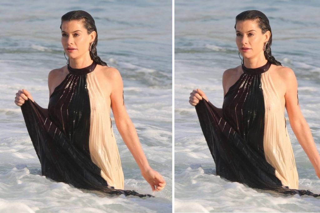 Alinne Moraes como Barbara no mar